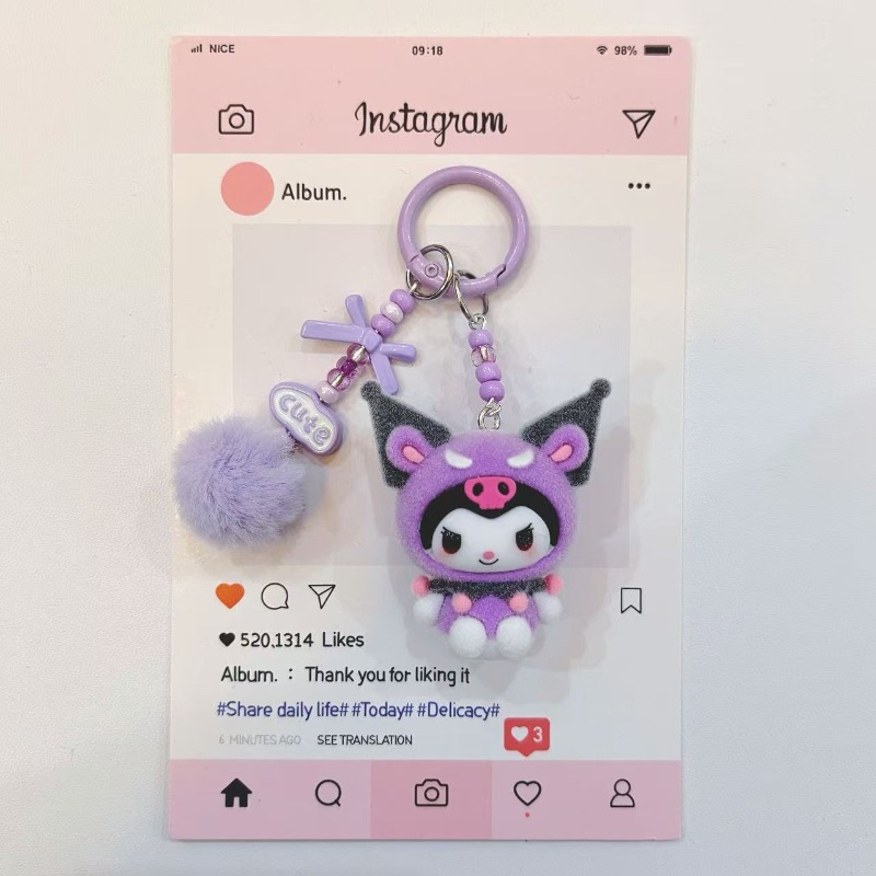 Fashion Kuromi Figure Resin Ke - Kawaii Tech Accessories ulasan dan harga