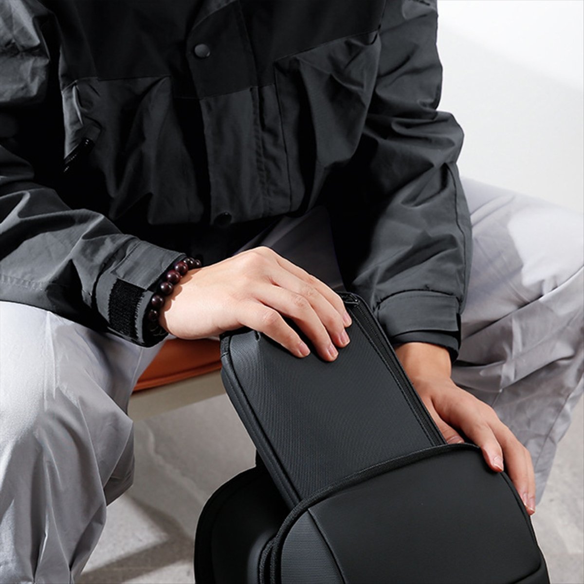 ☶❈＊♥AC1578-Waterproof Tech Pou - Tech Accessories Storage ulasan dan harga